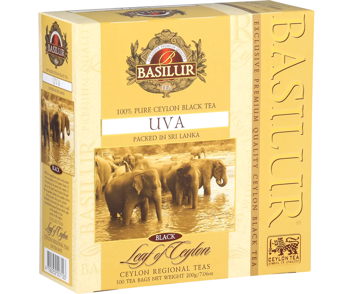 Basilur Leaf of Ceylon Uva sort te 100 breve mild