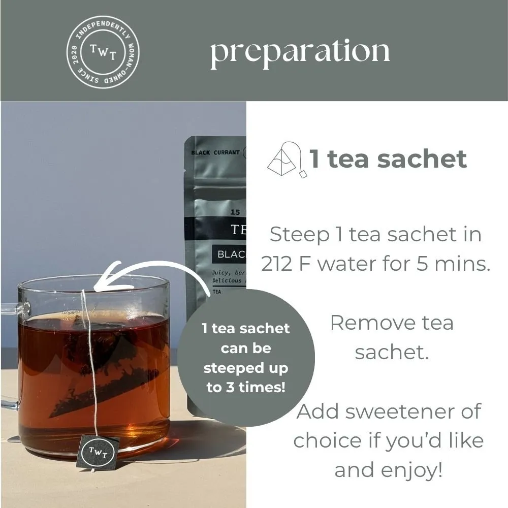 Tea with Tae Black Currant te 30 breve solbær sort