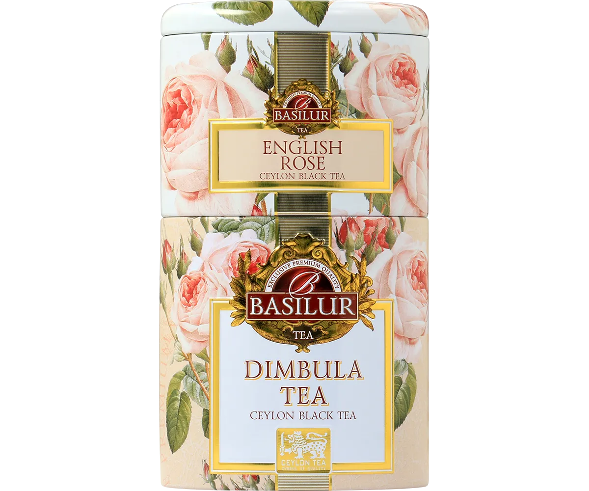 Basilur Two Layer Caddy English Rose Dimbula te rose
