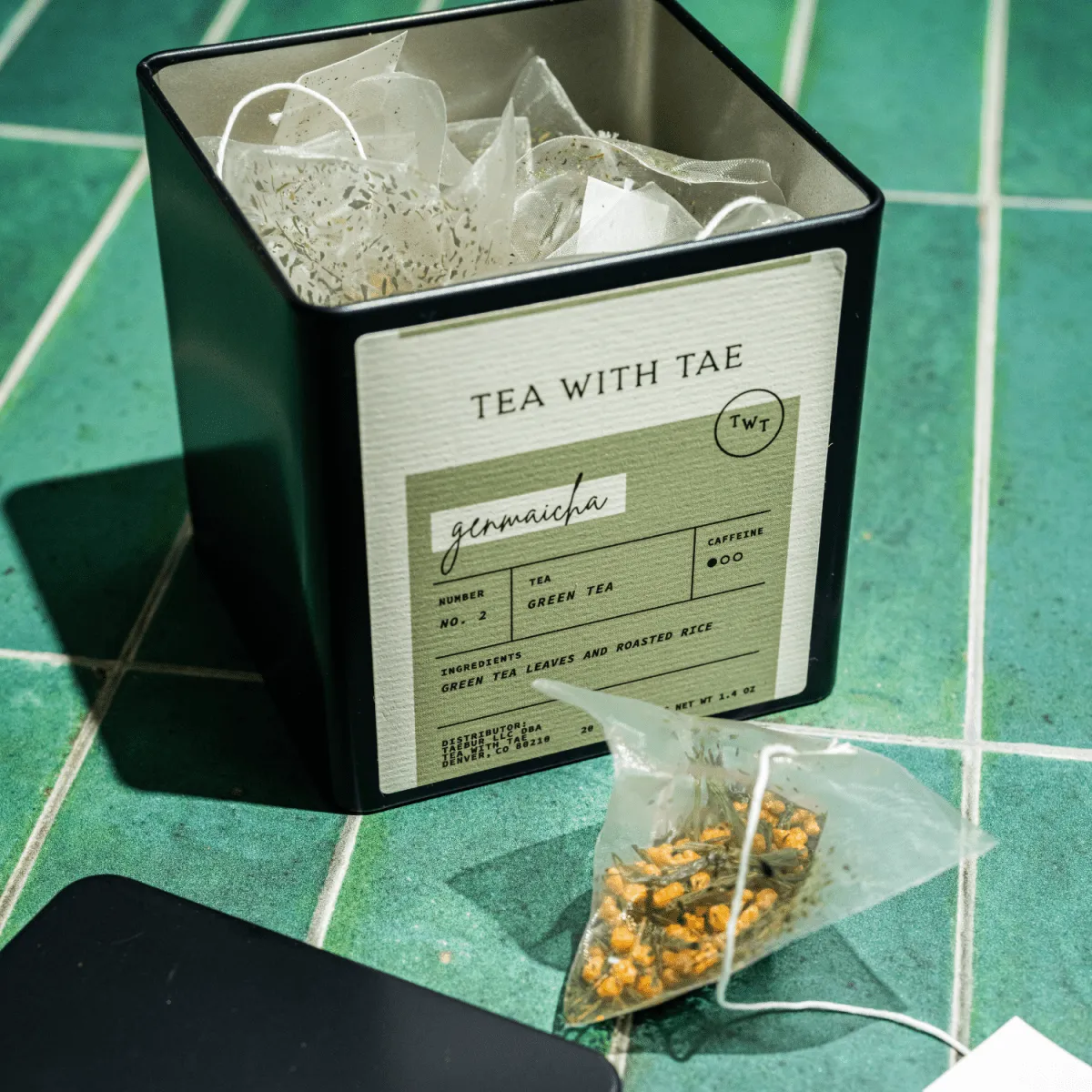 Tea with Tae Custom Large Tea Tin dåse te 20 breve