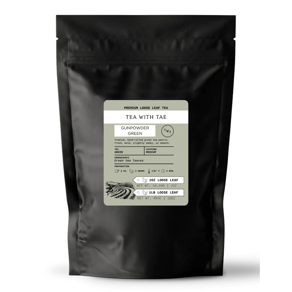 Tea with Tae Gunpowder Green løs te 57g kraftig