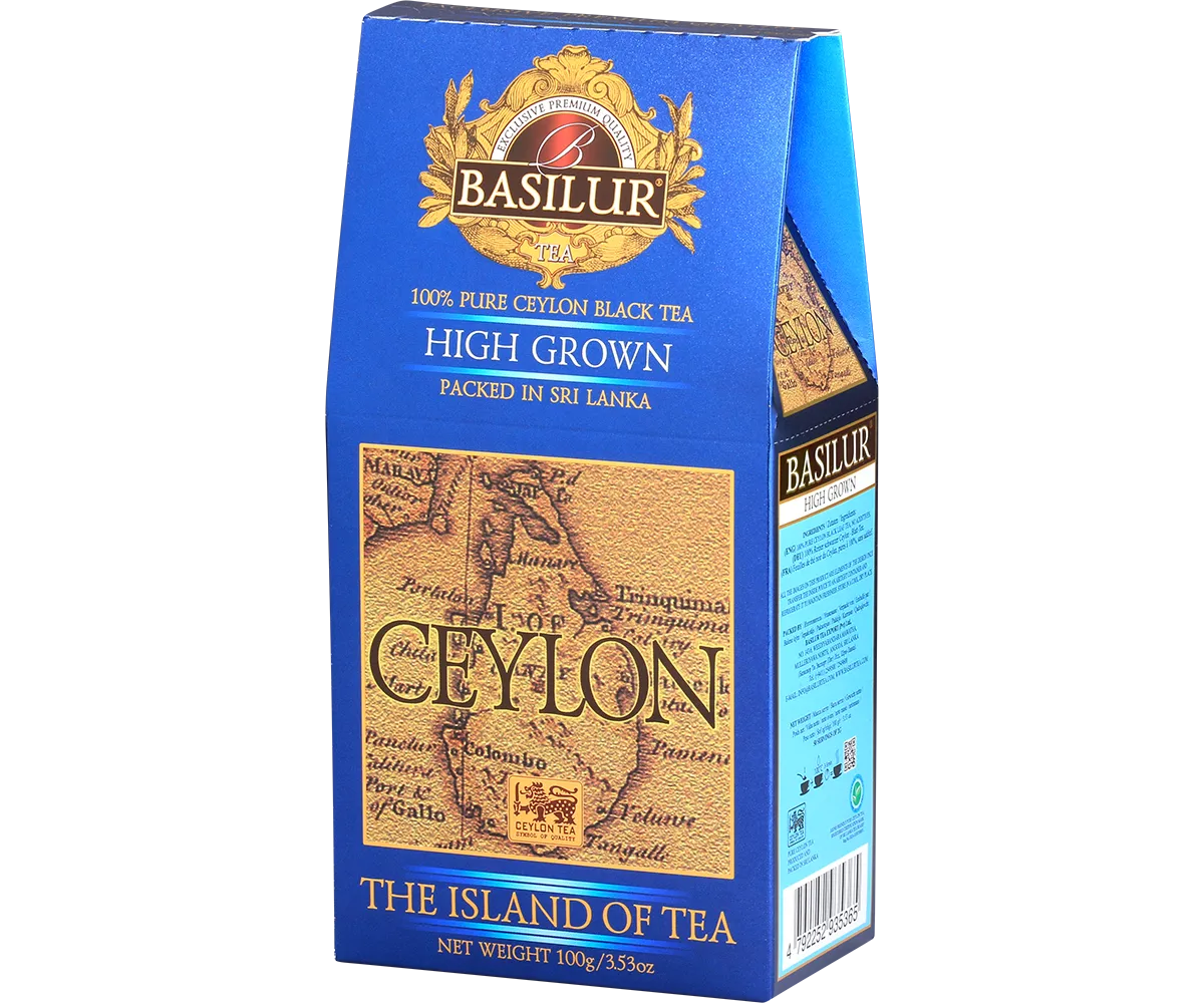 Basilur The Island of Tea High Grown sort te 100g refill ren ceylon