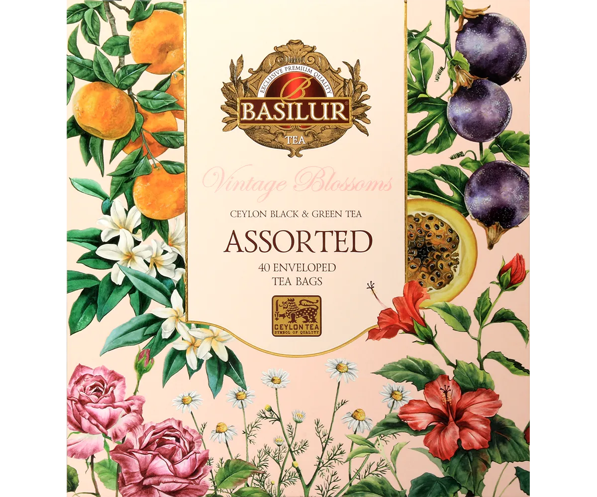 Basilur Vintage Blossoms tebreve 40 stk blandet
