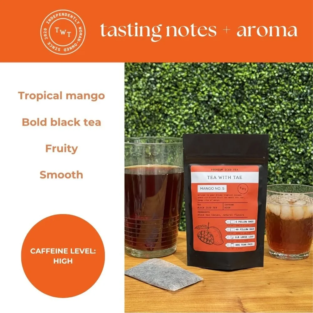 Tea with Tae Mango No. 5 sort iste 10 breve mango