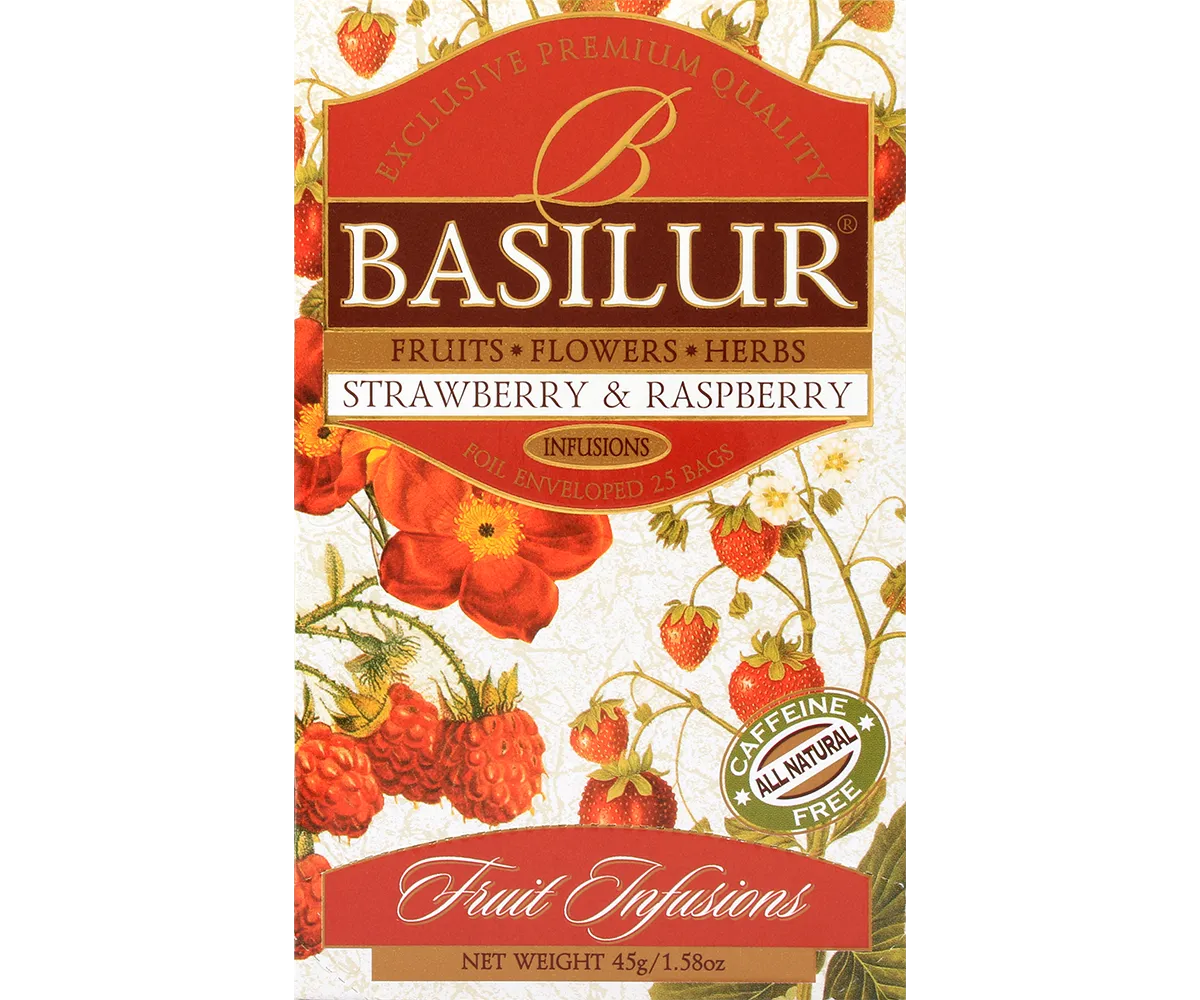 Basilur Fruit Infusions Strawberry Raspberry te 20 breve bær