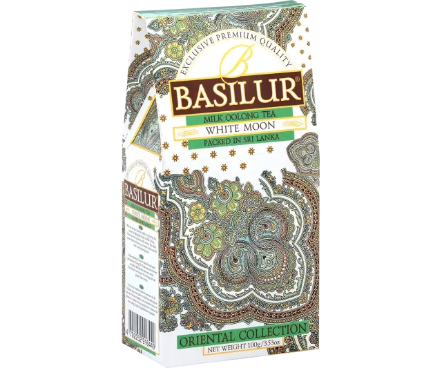 Basilur White Moon milk oolong løs te 100g cremet