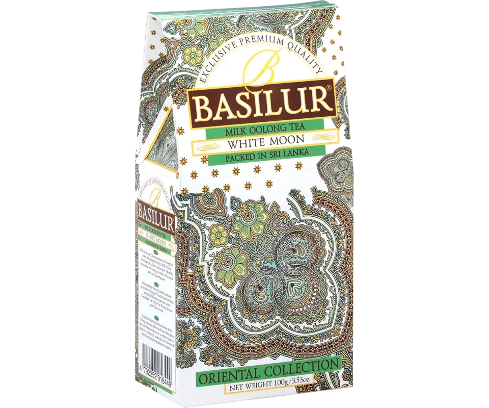 Basilur White Moon milk oolong løs te 100g cremet