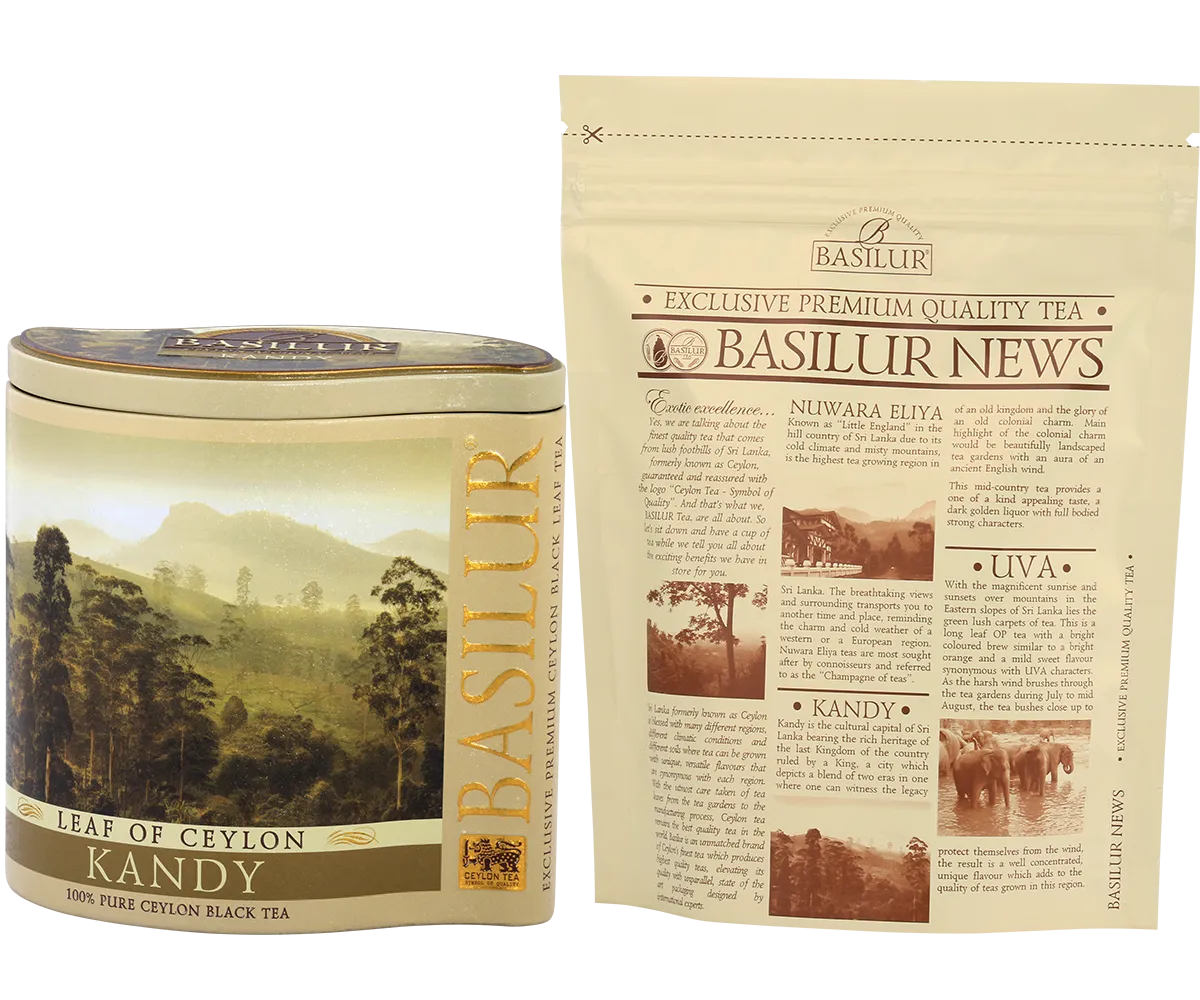 Basilur Leaf of Ceylon Kandy løs te 100g fyldig