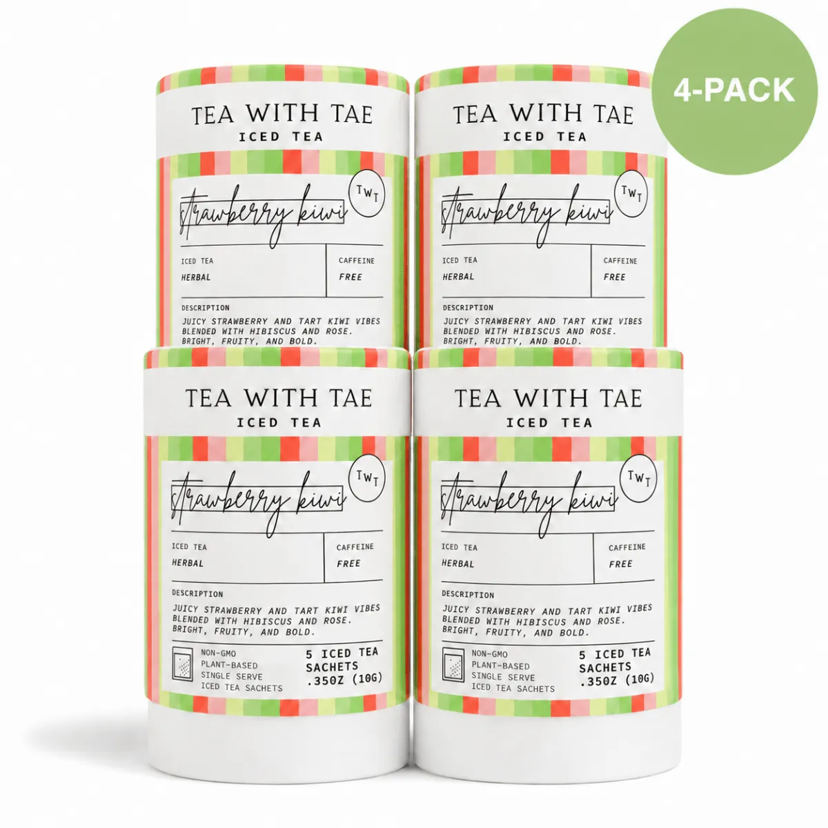 Tea with Tae Strawberry Kiwi iste 5 breve koffeinfri