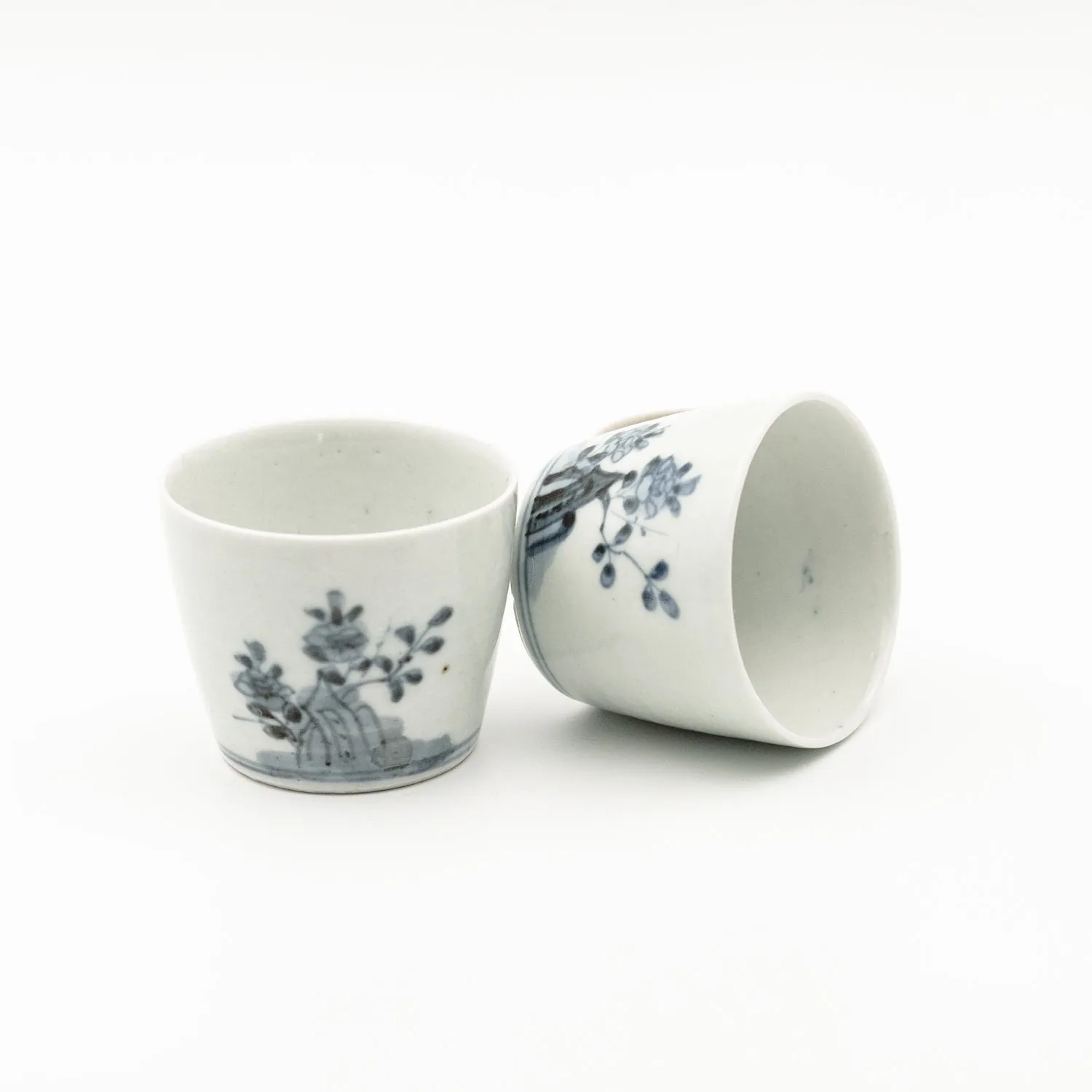 Tyst Te Imari Camellia tekop vintage blå-hvid