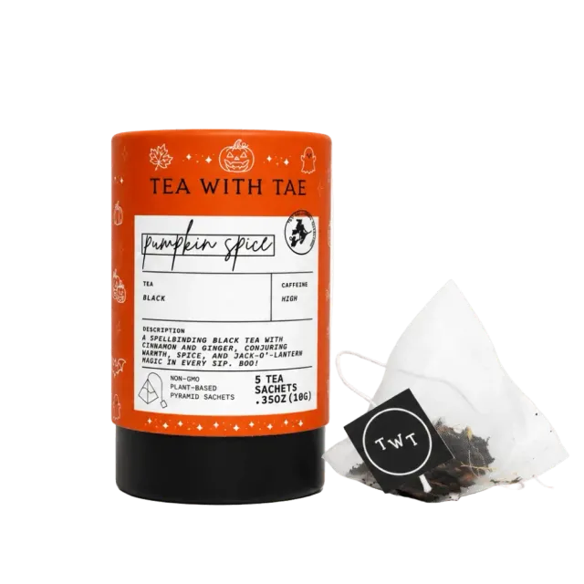Tea with Tae Pumpkin Spice mini te 5 breve krydret sort te