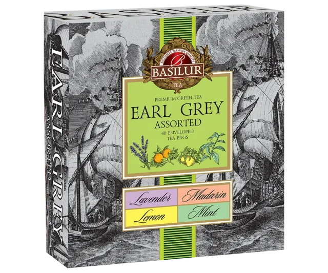 Basilur Earl Grey Green tebreve 40 stk 4 smage