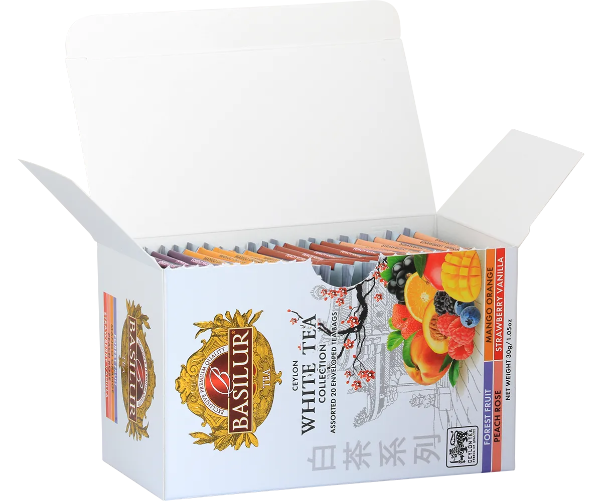 Basilur Ceylon White Tea hvid te 20 breve 4 smage mild