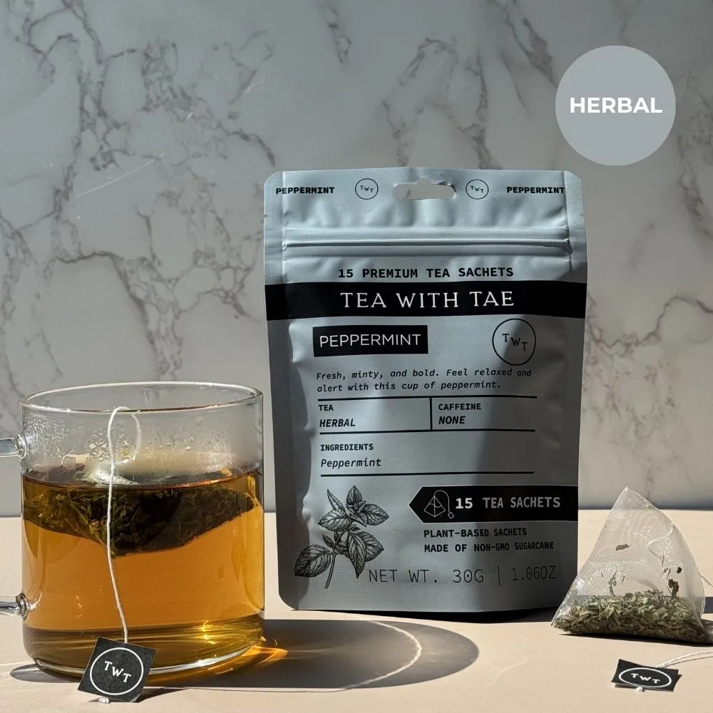 Tea with Tae Peppermint tebreve 30 stk koffeinfri pebermynte