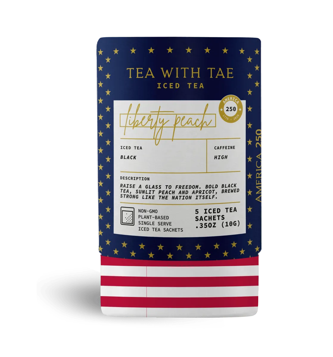 Tea with Tae Liberty Peach mini tube iste 5 breve fersken