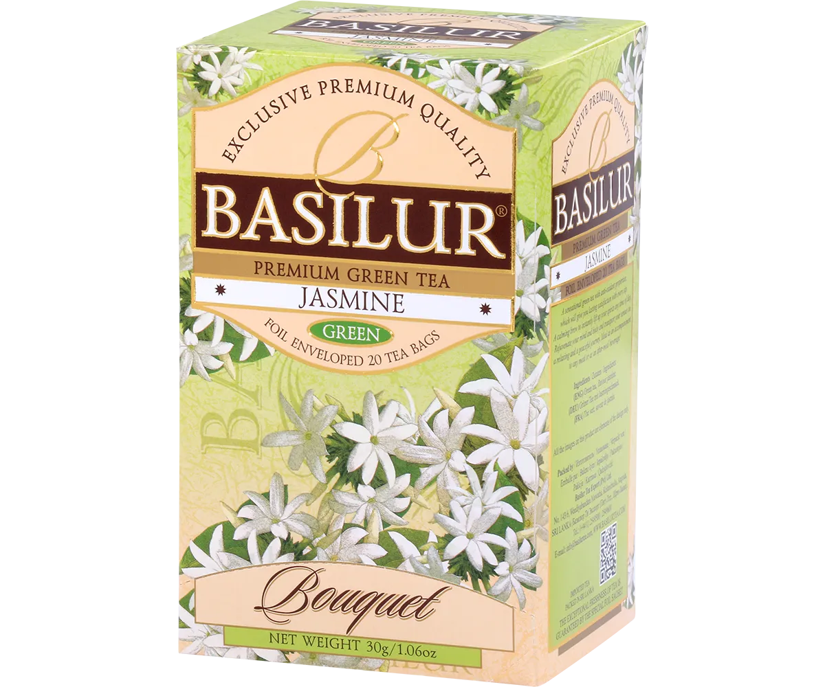 Basilur Bouquet Jasmine grøn te 25 breve jasmin