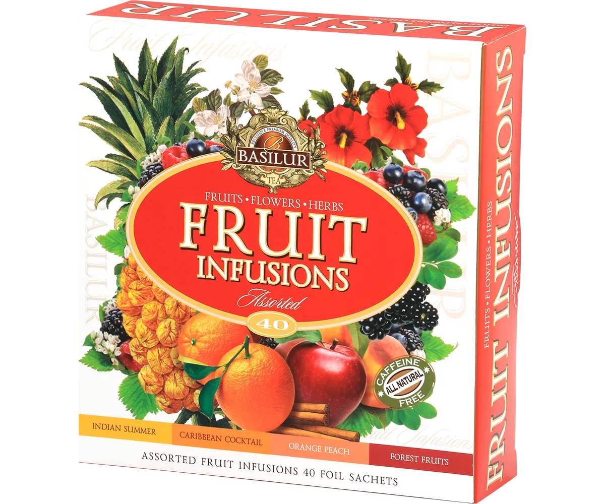 Basilur Fruit Infusions Assorted frugtte 40 breve koffeinfri