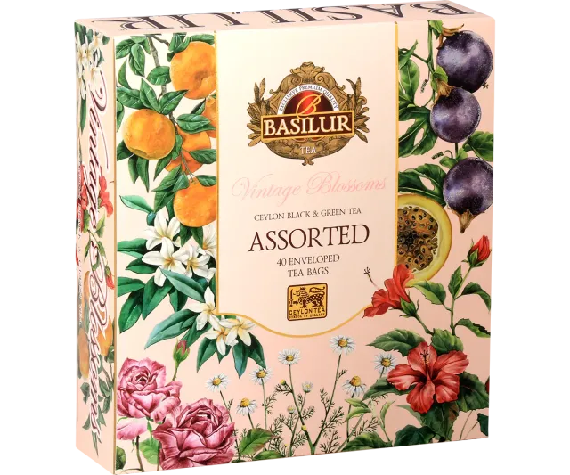Basilur Vintage Blossoms tebreve 40 stk blandet