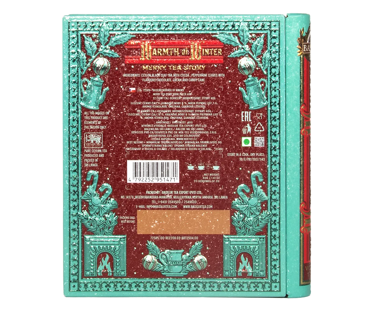 Basilur Merry Tea Story Tea Book sort te 40g æble