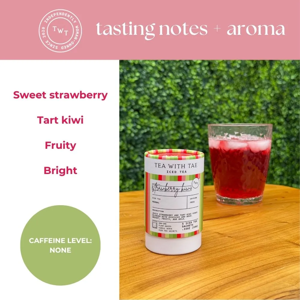 Tea with Tae Strawberry Kiwi iste 5 breve jordbær