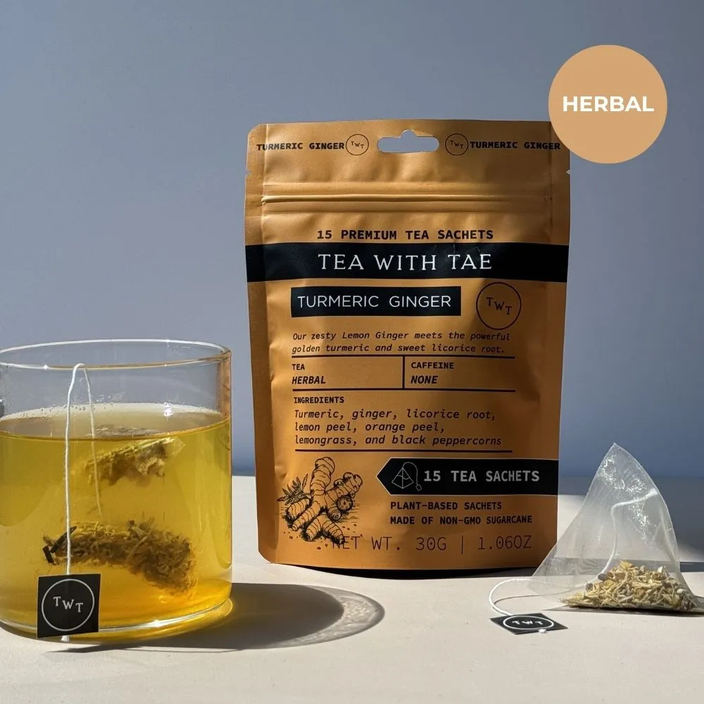 Tea with Tae Gurkemeje Ingefær brevte 30 stk varm