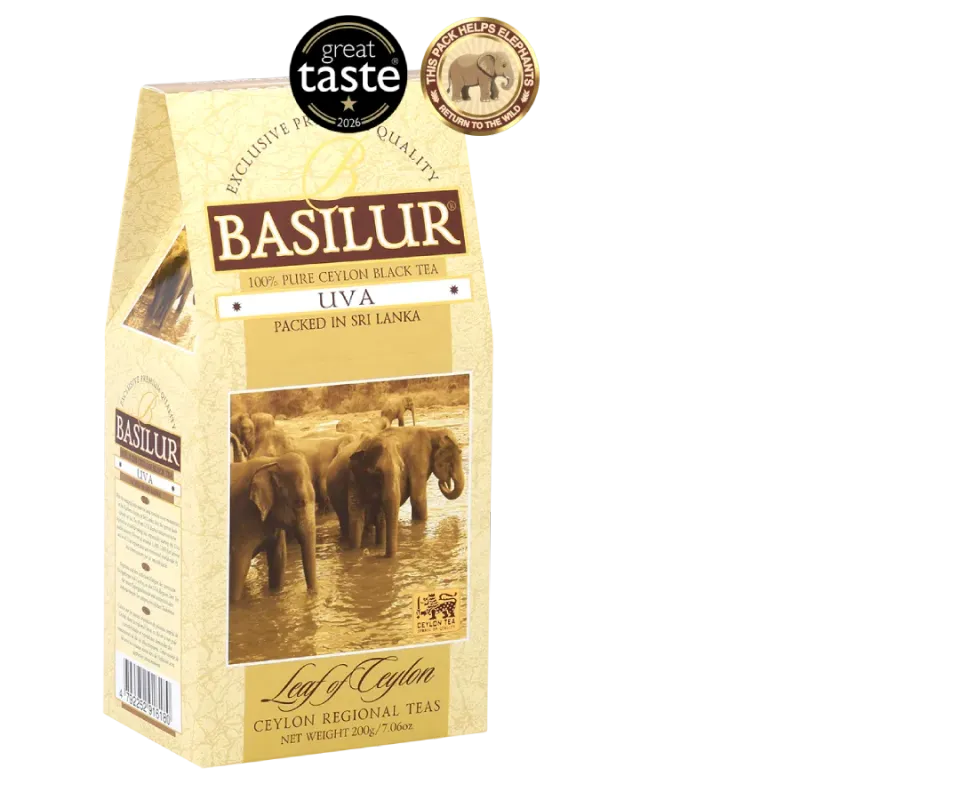 Basilur Leaf of Ceylon Uva sort te 100g refill