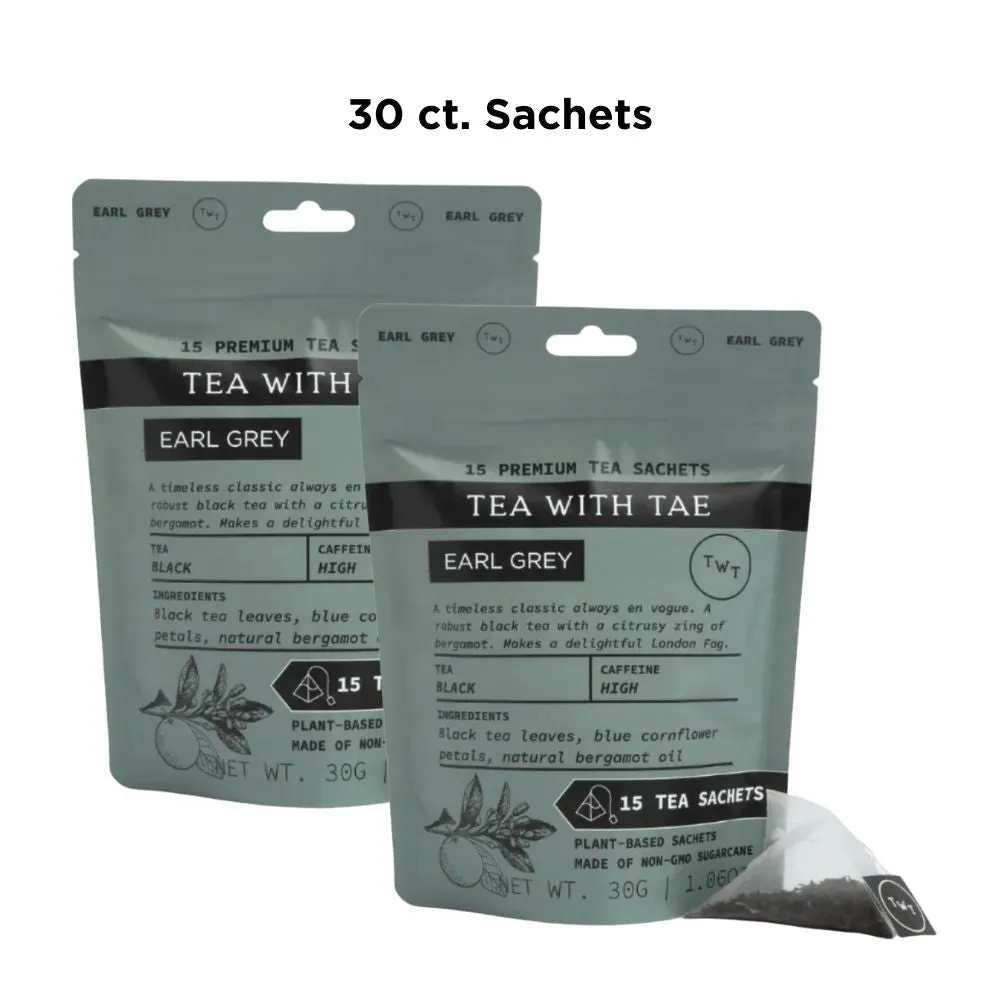Tea with Tae Earl Grey brev-te sort te 30 breve