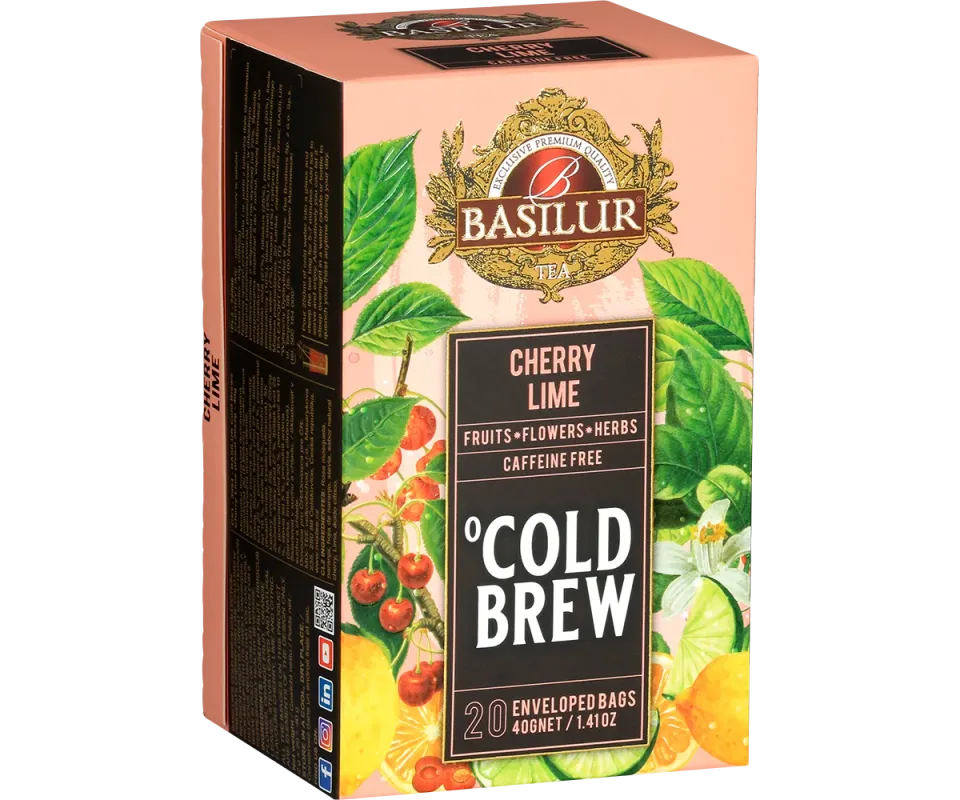 Basilur Cold Brew Cherry Lime iste 20 breve kirsebær