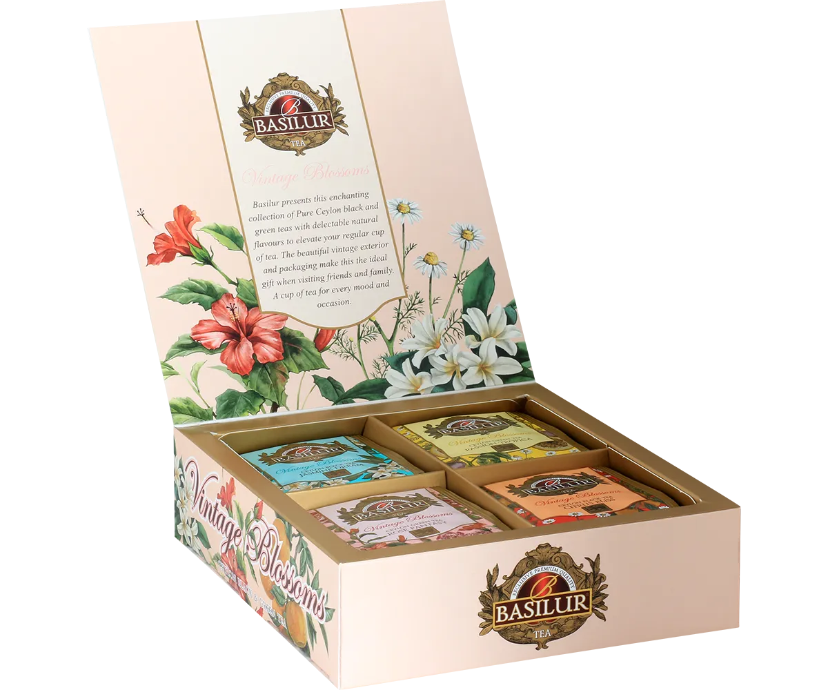 Basilur Vintage Blossoms tebreve 40 stk blandet