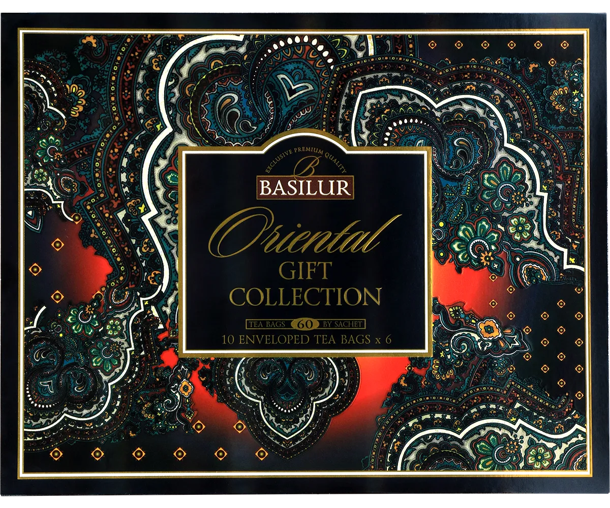 Basilur Oriental Collection tebreve 60 stk sort grøn gave