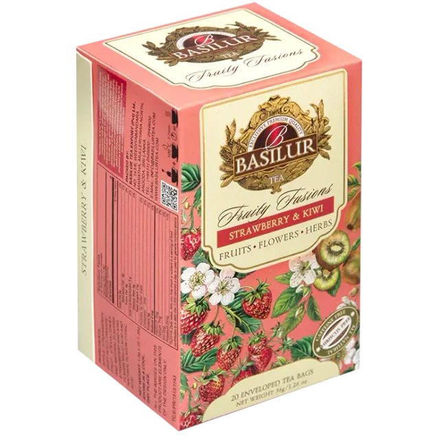 Basilur Fruit Infusions frugtte 20 breve jordbær kiwi