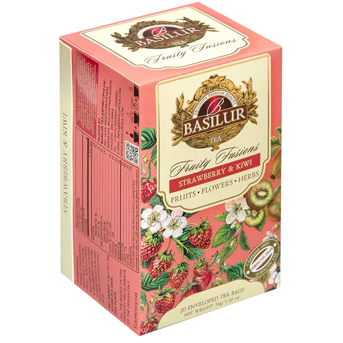 Basilur Fruit Infusions frugtte 20 breve jordbær kiwi