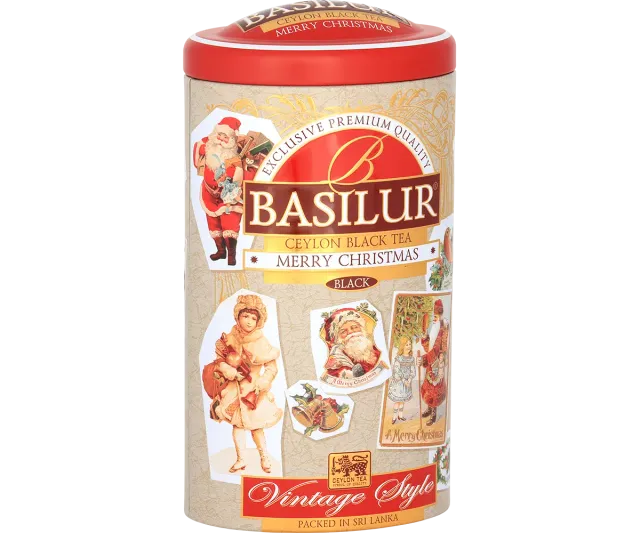 Basilur Merry Christmas sort te 100g æble vanilje