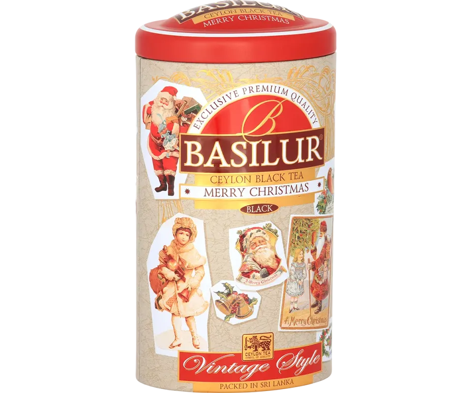 Basilur Merry Christmas sort te 100g æble vanilje