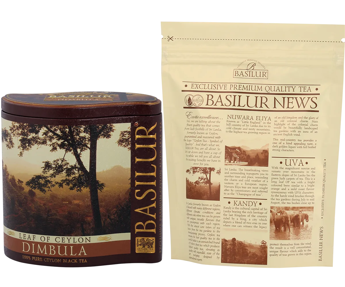Basilur Leaf of Ceylon Dimbula sort te 100g løs te