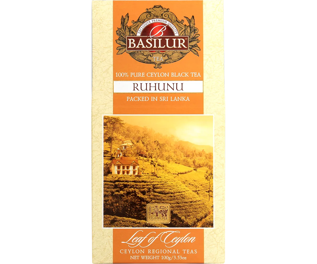 Basilur Leaf of Ceylon Ruhunu sort te 100g løs kraftig