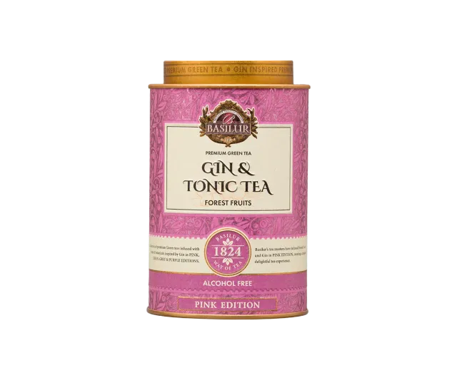 Basilur Gin Tea Pink Edition grøn te 75g gin tonic