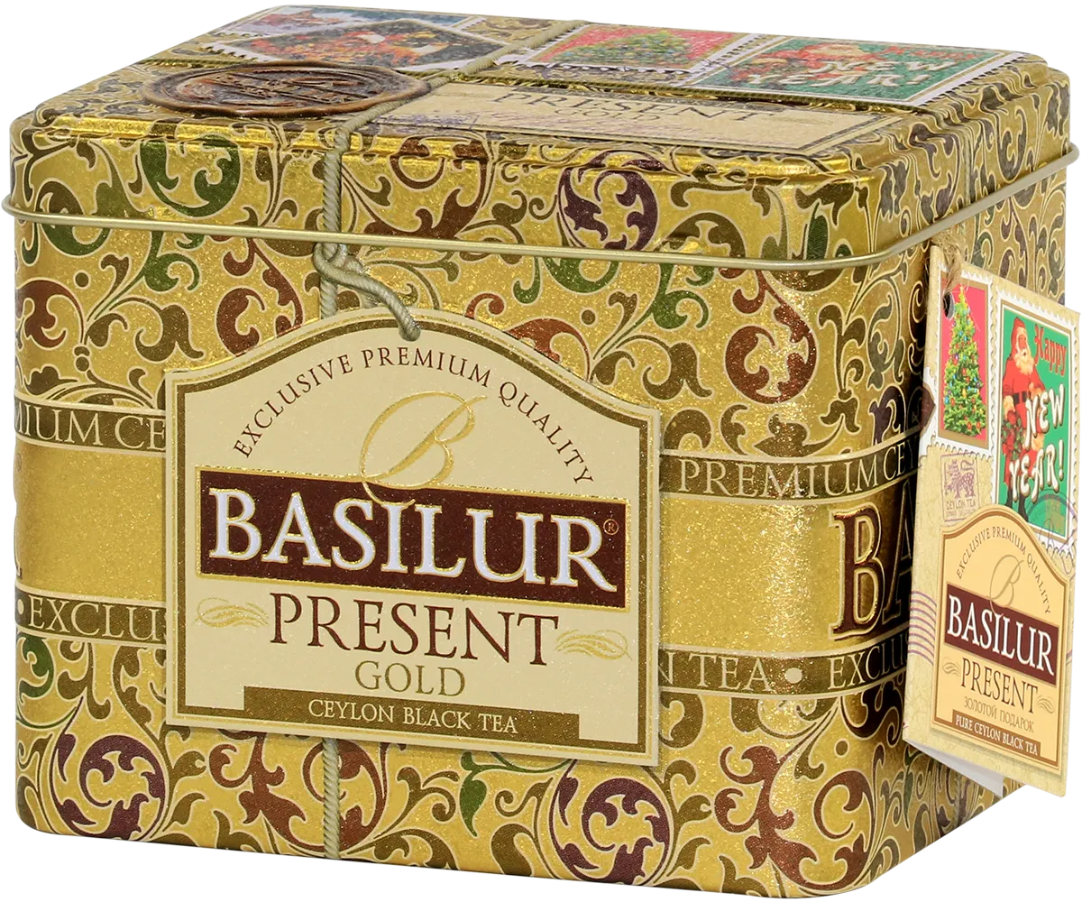 Basilur Present Gold Ceylon løs te 100g blomst dåse