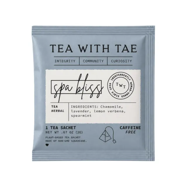 Tea with Tae Spa Bliss brev-te urtete 50 stk koffeinfri