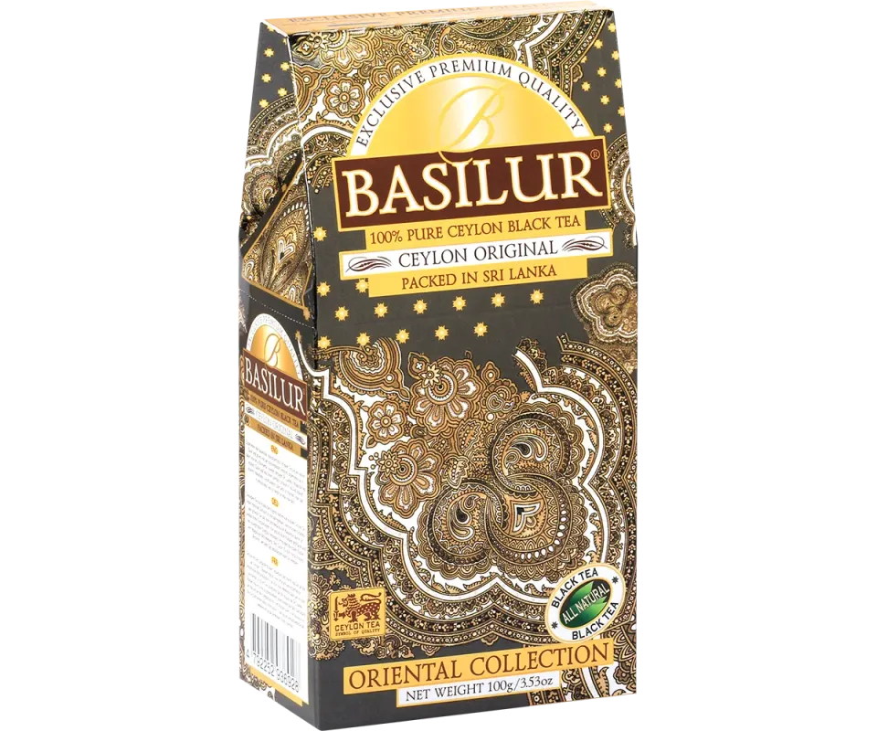 Basilur Ceylon Original sort te 100g refill kraftig