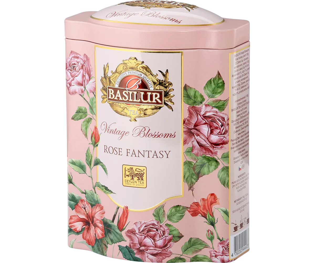 Basilur Vintage Rose Fantasy grøn te 100g rose