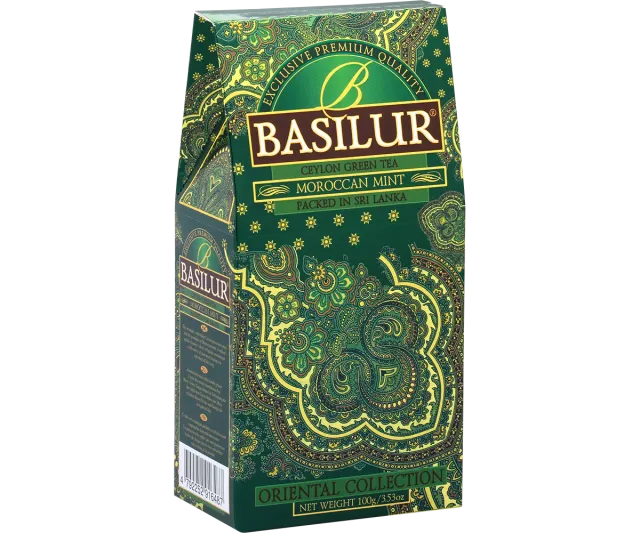 Basilur Moroccan Mint grøn te refill 100g mynte