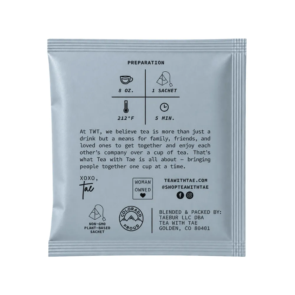 Tea with Tae Spa Bliss brev-te urtete 50 stk koffeinfri