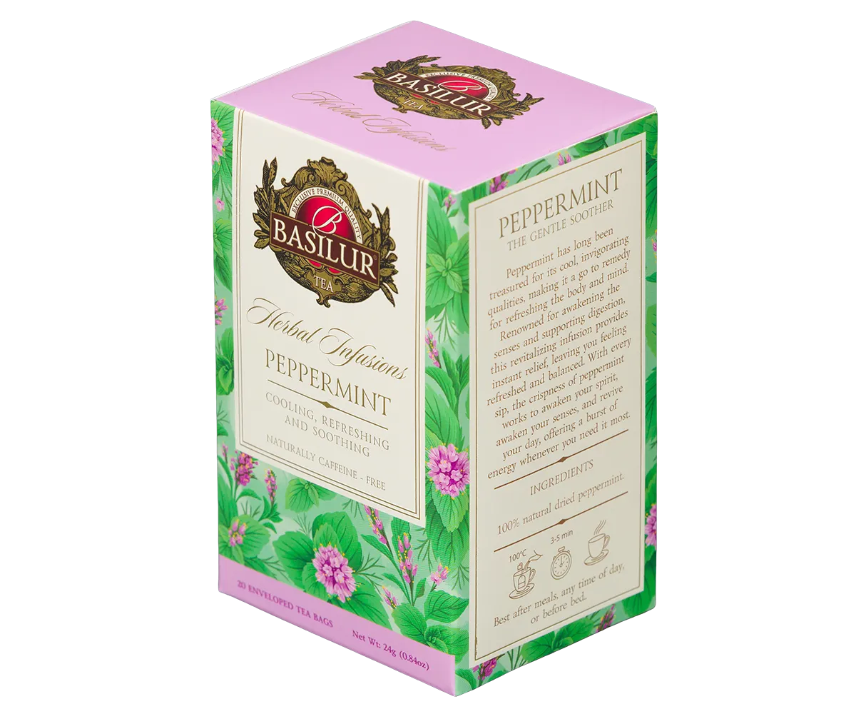 Basilur Herbal Infusions Peppermint urtete 20 breve mynte