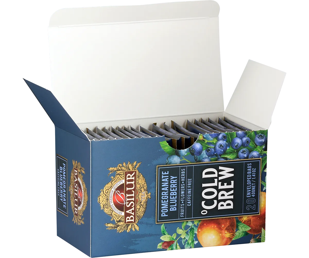 Basilur Cold Brew Pomegranate Blueberry te 20 breve bær