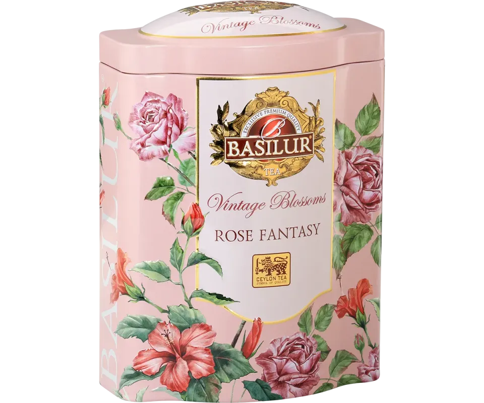 Basilur Vintage Rose Fantasy grøn te 100g rose