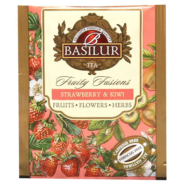 Basilur Fruit Infusions frugtte 20 breve jordbær kiwi