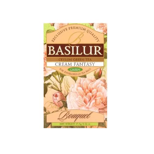 Basilur Cream Fantasy Pure Ceylon grøn te 25 breve bær