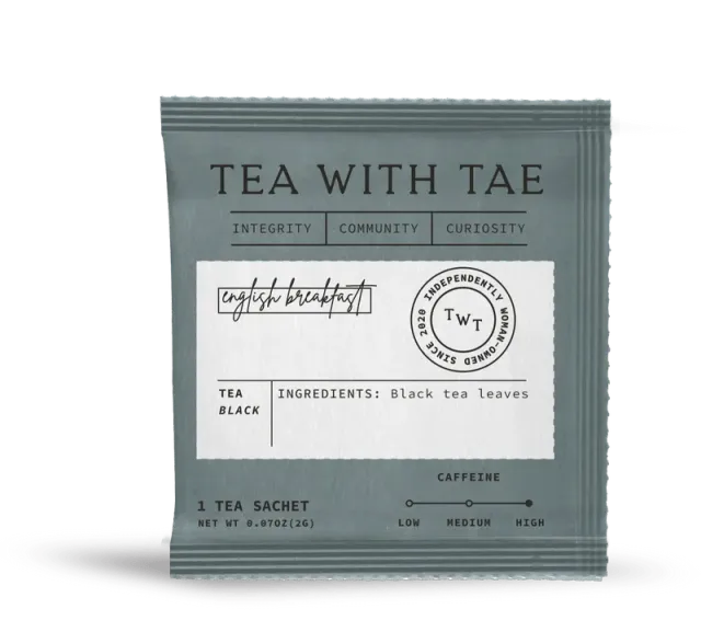Tea with Tae English Breakfast sort te 50 breve kræftig