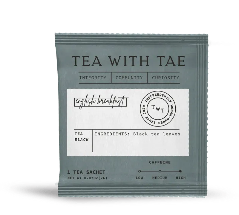 Tea with Tae English Breakfast sort te 50 breve kræftig